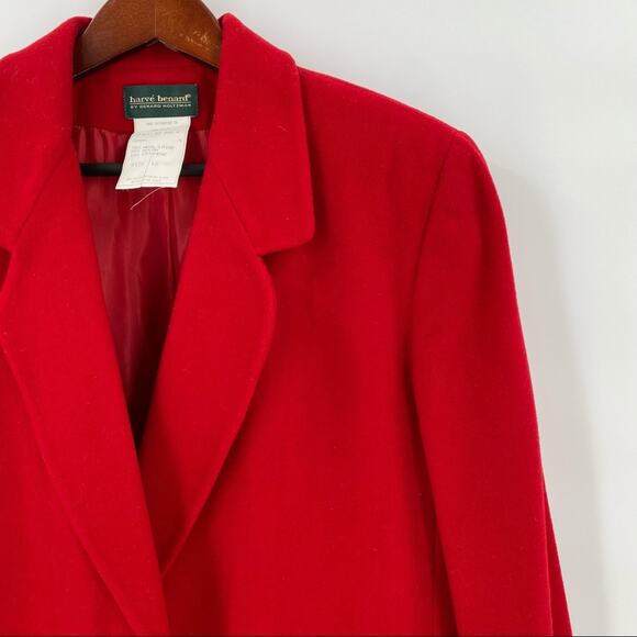 Red wool cashmere coat womens size 12 made in Moldova vintage - Picture 3 of 9